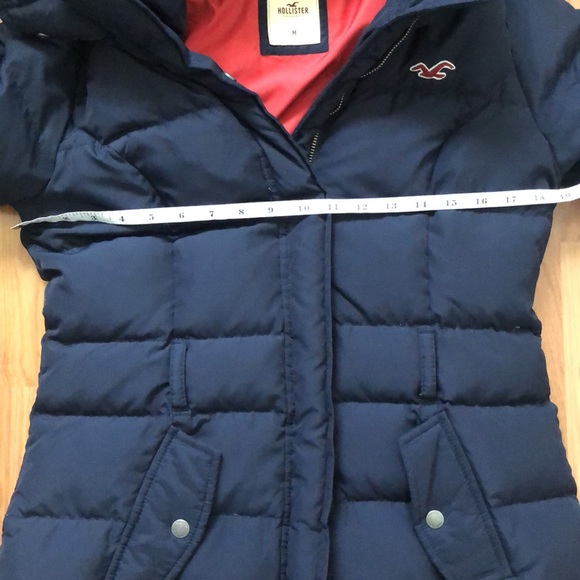 Hollister Navy Blue Puffer Jacket Sz M - Picture 6 of 7